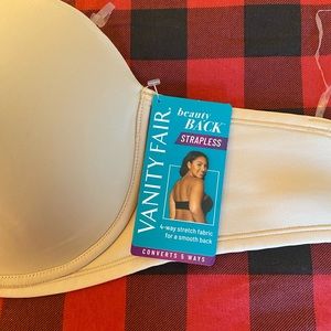 Vanity Fair strapless bra (nude)